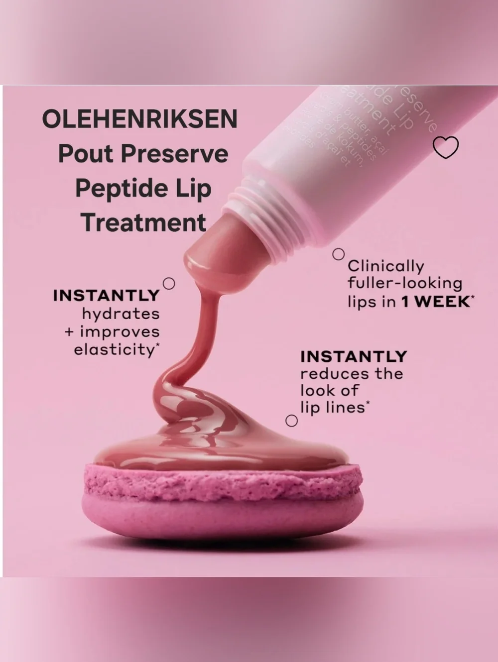 OLEHENRIKSEN Pout Preserve Peptide Lip Treatment SWEET MACAROON. BNIB